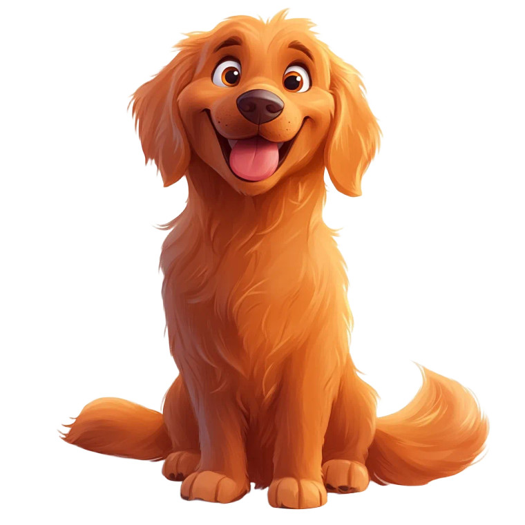 Pixar Golden Retriever Vinyl Car Decal Sticker – Waterproof & UV-Resistant 8"