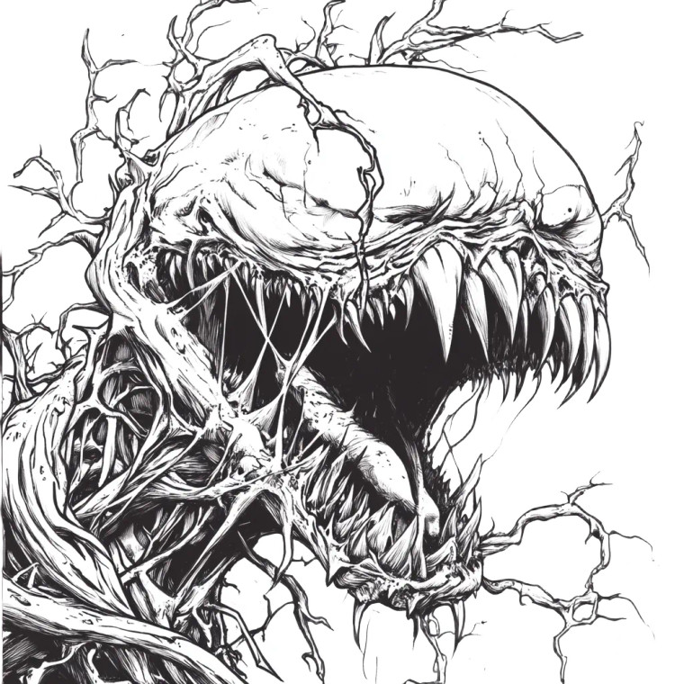 Horrific Plant Monster Vinyl Car Decal Sticker – Waterproof & UV-Resistant 8"