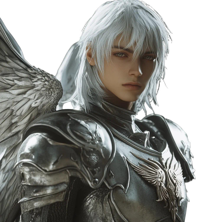 Silver Wing Knight V2 Vinyl Car Decal Sticker – Waterproof & UV-Resistant 8"