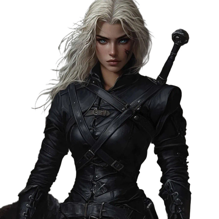 Renaissance Dhampir Warrior Vinyl Car Decal Sticker – Waterproof & UV-Resistant 8"