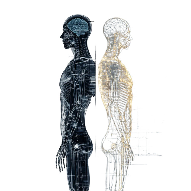 Biomechanical Human Graph Vinyl Car Decal Sticker – Waterproof & UV-Resistant 8"