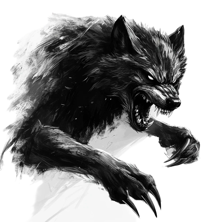 Stylized Fierce Wolf Vinyl Car Decal Sticker – Waterproof & UV-Resistant 8"