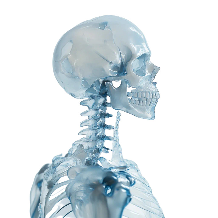 Transparent Skeleton Neck Vinyl Car Decal Sticker – Waterproof & UV-Resistant 8"