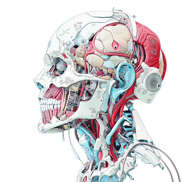 Anatomical Transformer Design Vinyl Car Decal Sticker – Waterproof & UV-Resistant 8"