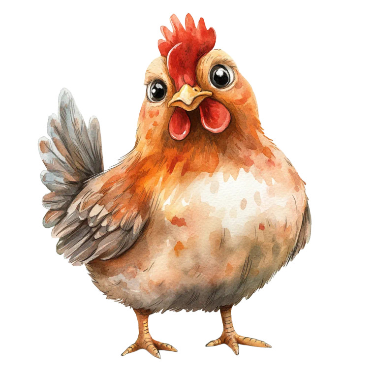 Cute Cartoon Chicken V11 Vinyl Car Decal Sticker – Waterproof & UV-Resistant 8"