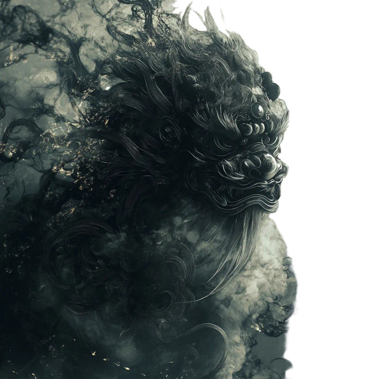 Ethereal Ink Lion Vinyl Car Decal Sticker – Waterproof & UV-Resistant 8"