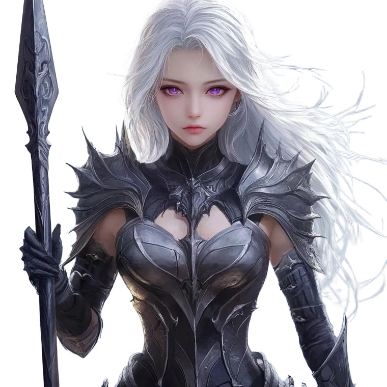 Silver-Haired Dragoon Vinyl Car Decal Sticker – Waterproof & UV-Resistant 8"