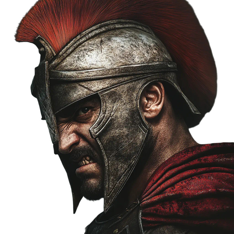 Angry Spartan Vinyl Car Decal Sticker – Waterproof & UV-Resistant 8"