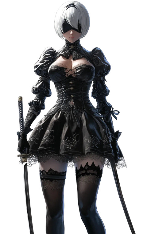 2B Nier Automata Vinyl Car Decal Sticker – Waterproof & UV-Resistant 8"