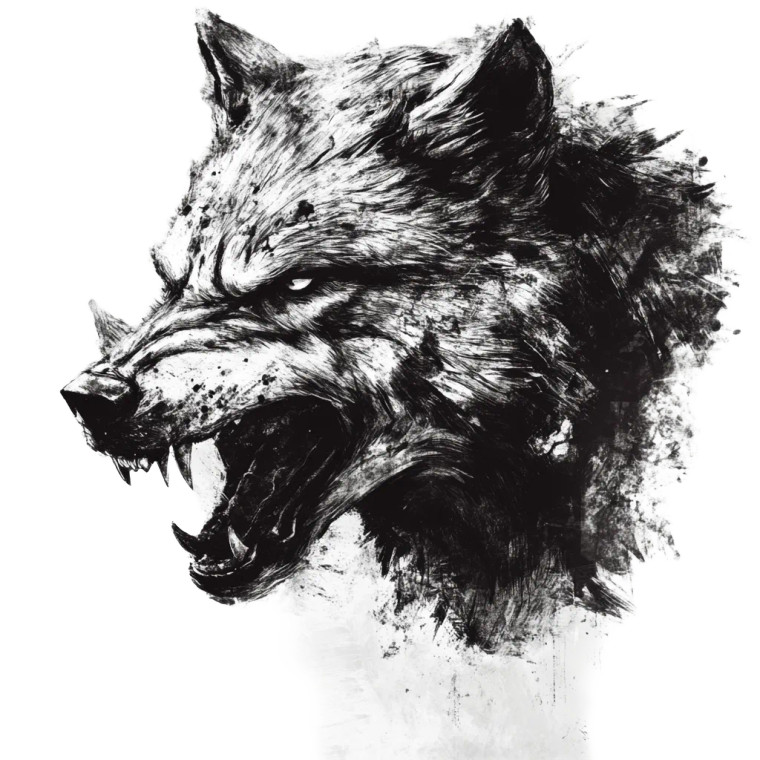 Scary Wolf Head Vinyl Car Decal Sticker – Waterproof & UV-Resistant 8"
