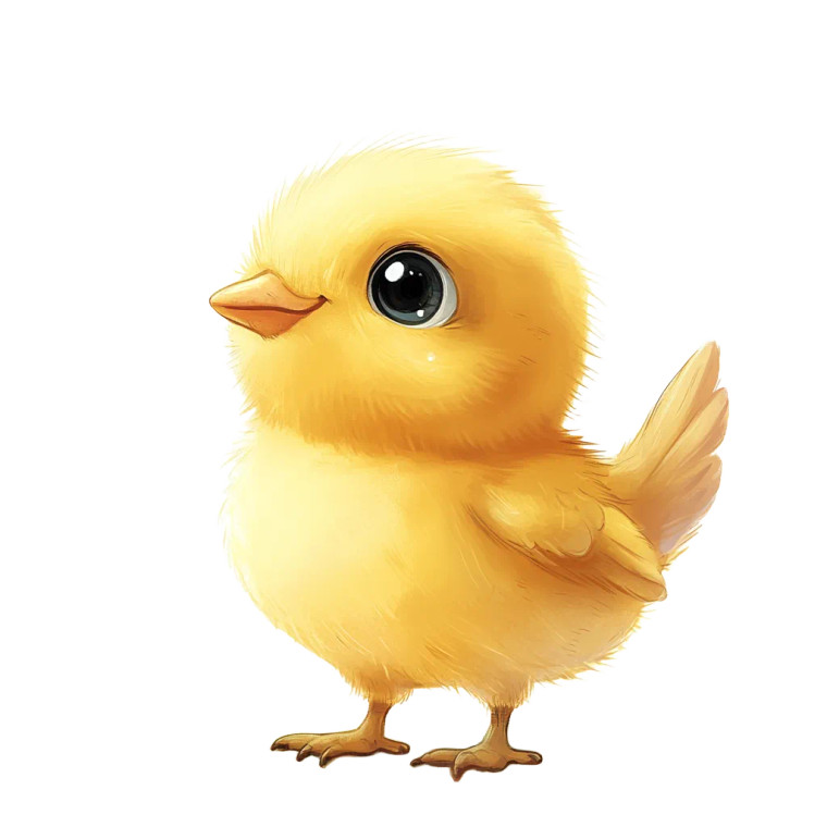 Cute Baby Chick V2 Vinyl Car Decal Sticker – Waterproof & UV-Resistant 8"
