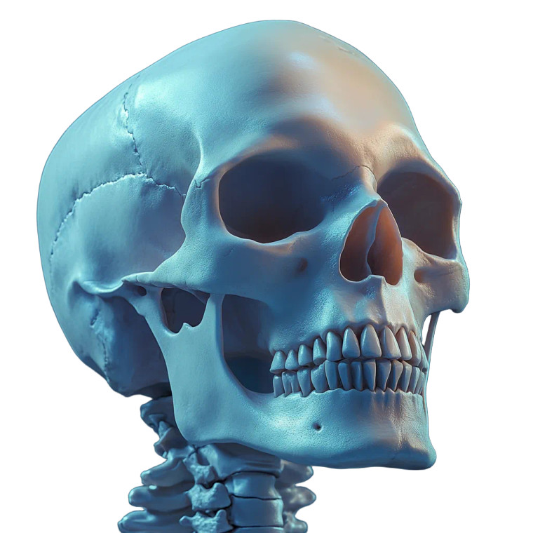 Female Skull Close-Up Vinyl Car Decal Sticker – Waterproof & UV-Resistant 8"
