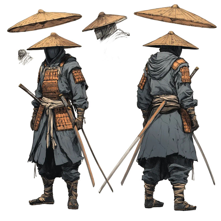 Old Samurai Design Vinyl Car Decal Sticker – Waterproof & UV-Resistant 8"