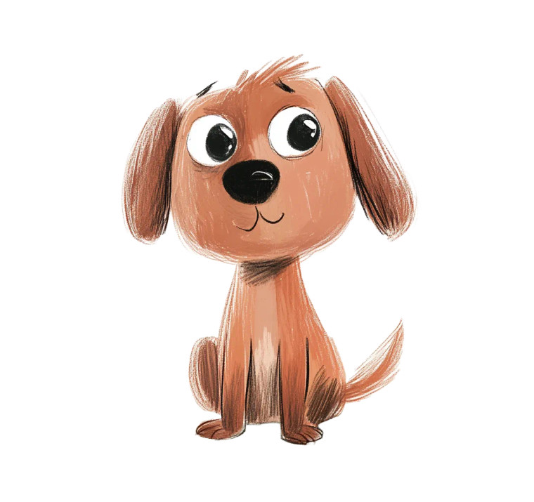 Cute Dog Doodle Vinyl Car Decal Sticker – Waterproof & UV-Resistant 8"