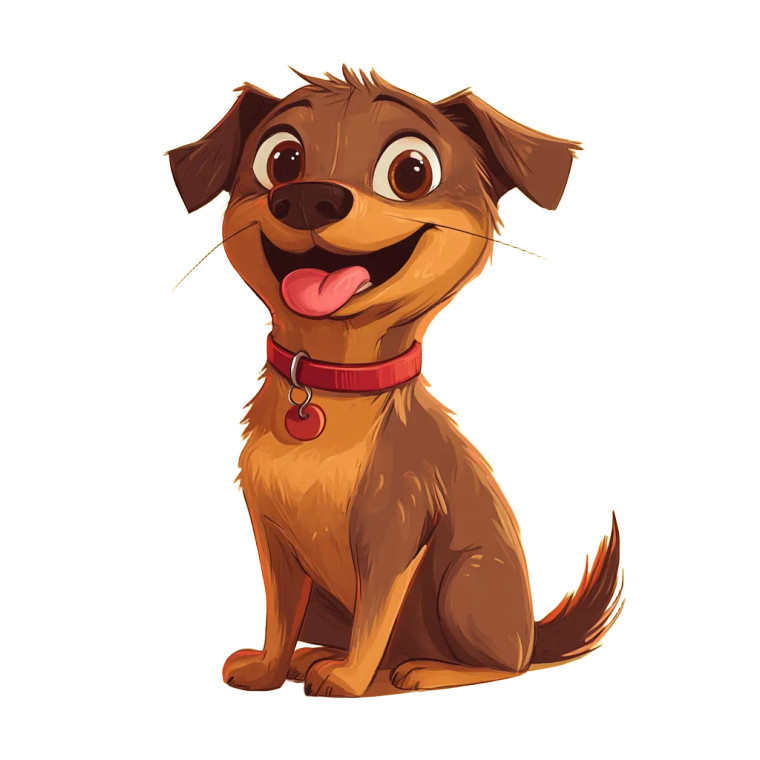 Cute Dog Illustration V2 Vinyl Car Decal Sticker – Waterproof & UV-Resistant 8"