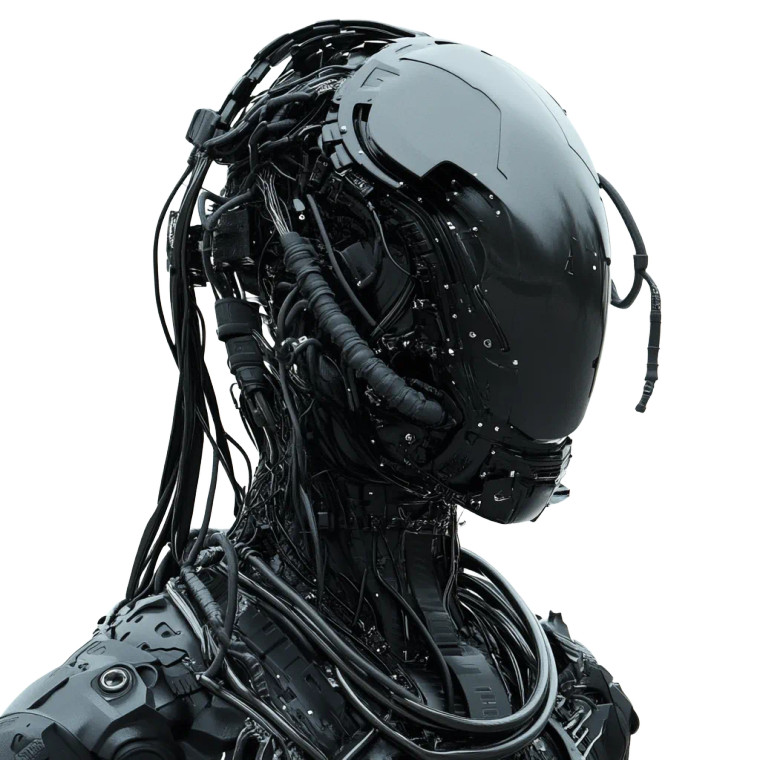 Abstract Cyborg Vinyl Car Decal Sticker – Waterproof & UV-Resistant 8"