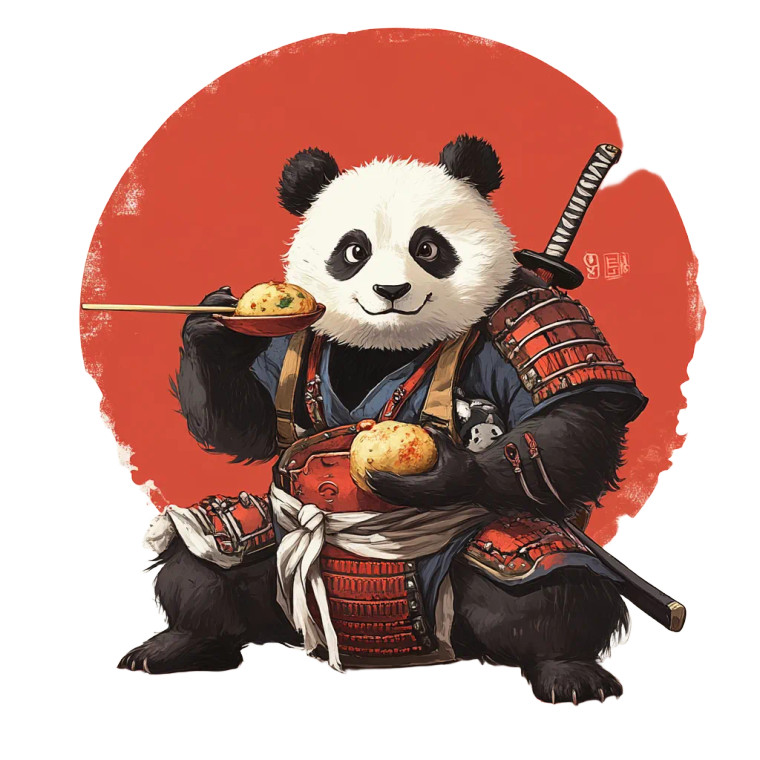 Kung Fu Panda Samurai Vinyl Car Decal Sticker – Waterproof & UV-Resistant 8"