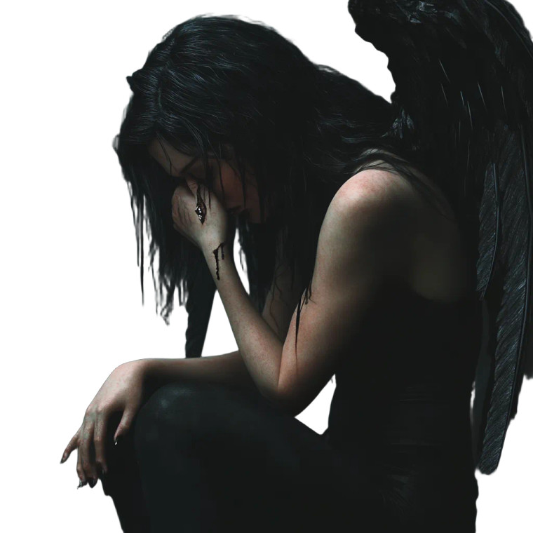 Fallen Angel V26 Vinyl Car Decal Sticker – Waterproof & UV-Resistant 8"