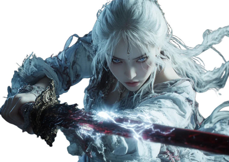 White-Haired Goddess Vinyl Car Decal Sticker – Waterproof & UV-Resistant 8"