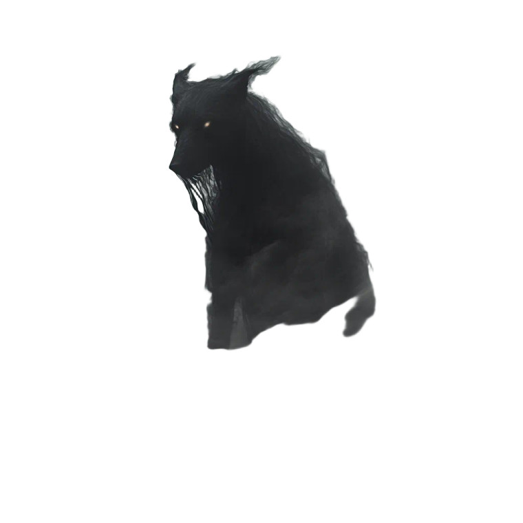 Ghost Black Dog Vinyl Car Decal Sticker – Waterproof & UV-Resistant 8"