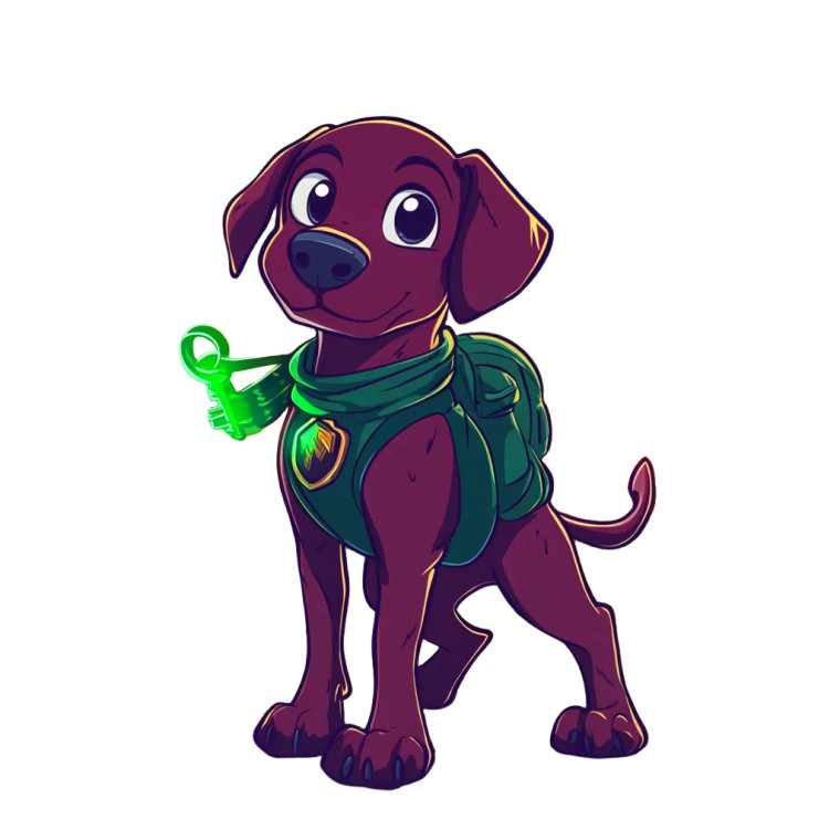 Playful Labrador Mascot Vinyl Car Decal Sticker – Waterproof & UV-Resistant 8"