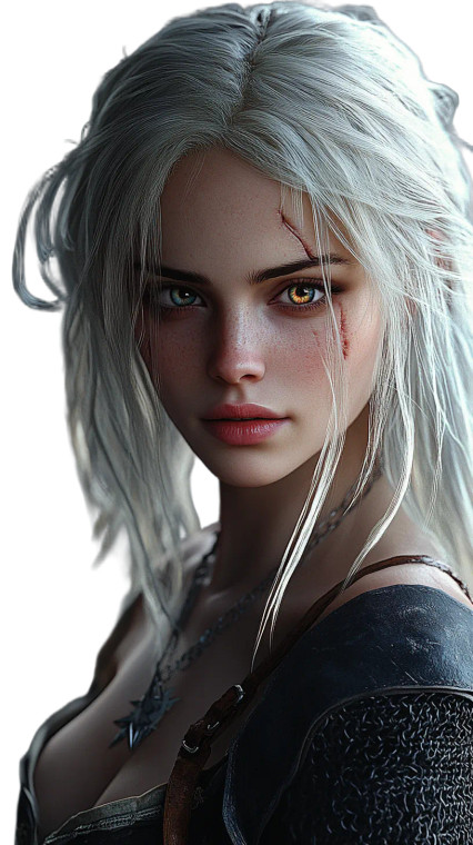 Ciri Cgi Portrait Vinyl Car Decal Sticker – Waterproof & UV-Resistant 8"