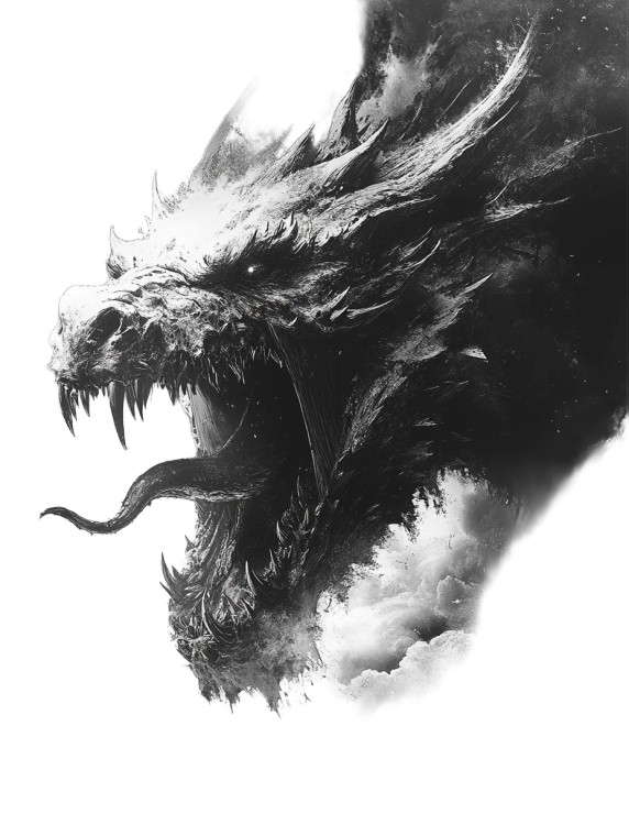 Monstrous Dragon Art Vinyl Car Decal Sticker – Waterproof & UV-Resistant 8"