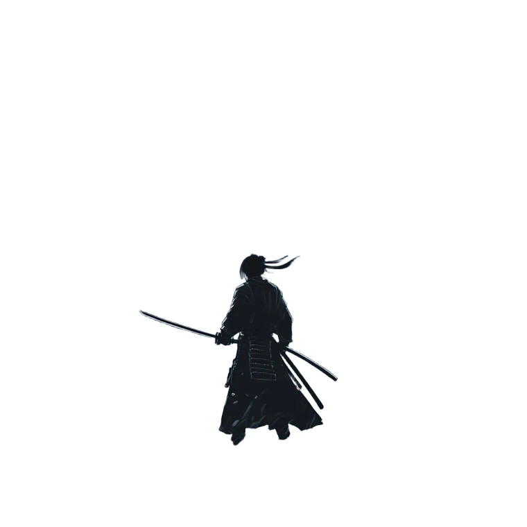 Ghost Samurai Night Vinyl Car Decal Sticker – Waterproof & UV-Resistant 8"