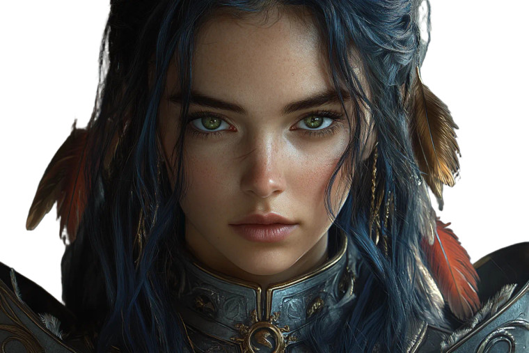 Fantasy Knight Portrait V2 Vinyl Car Decal Sticker – Waterproof & UV-Resistant 8"