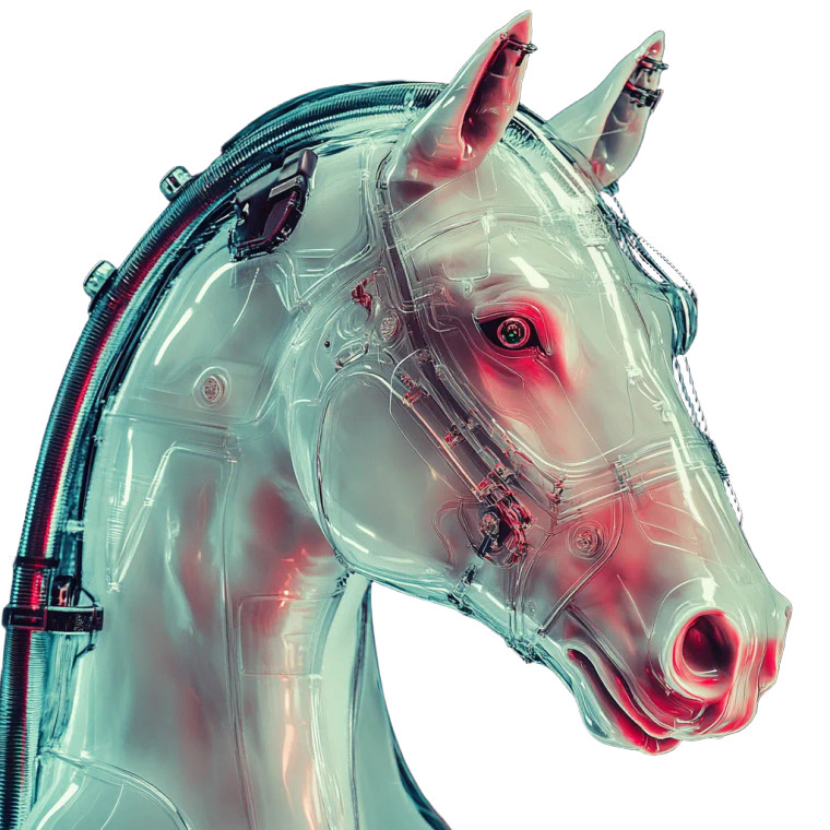 Cyberpunk Horse Head Vinyl Car Decal Sticker – Waterproof & UV-Resistant 8"