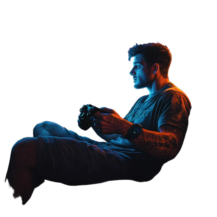 Stressed Gamer Playing Vinyl Car Decal Sticker – Waterproof & UV-Resistant 8" Stressed Gamer Playing Vinyl Car Decal Sticker – Waterproof & UV-Resistant 8"