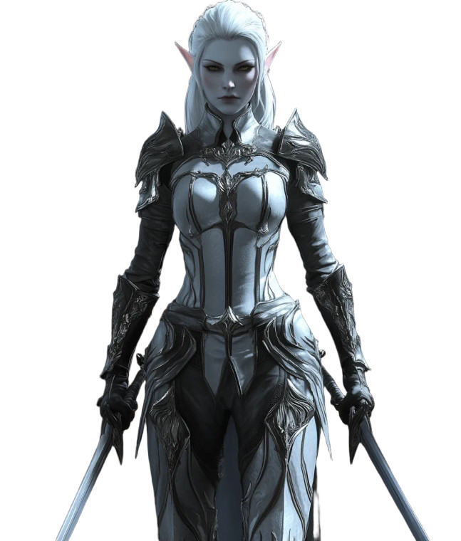 Elven Knight Portrait V2 Vinyl Car Decal Sticker – Waterproof & UV-Resistant 8"