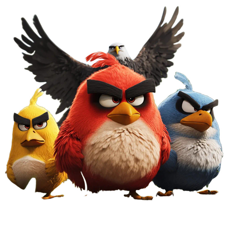 Angry Birds 3D Vinyl Car Decal Sticker – Waterproof & UV-Resistant 8"