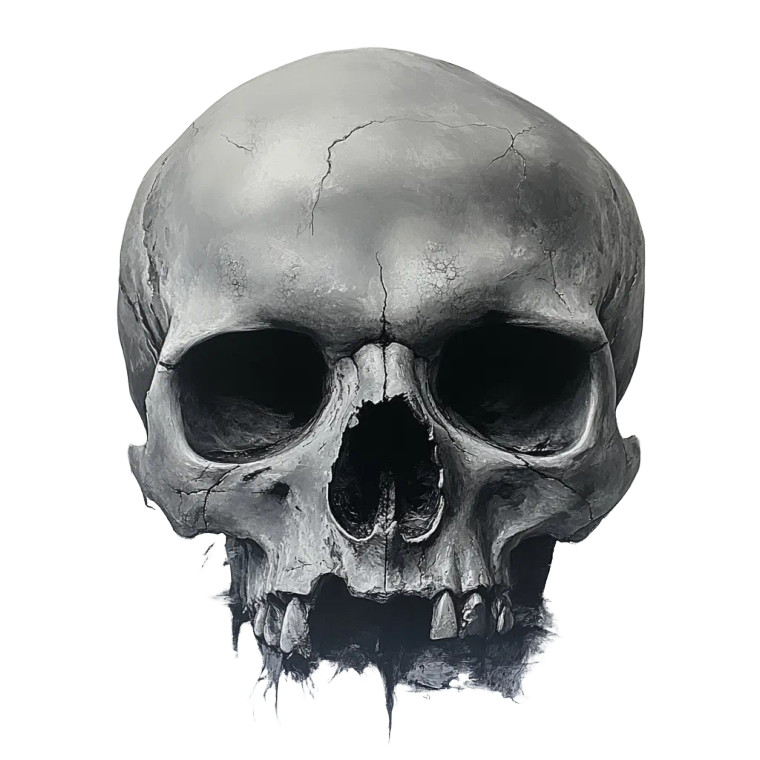 Realistic Skull V8 Vinyl Car Decal Sticker – Waterproof & UV-Resistant 8"