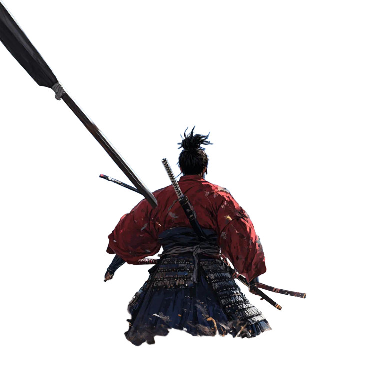 Scared Samurai Hero Vinyl Car Decal Sticker – Waterproof & UV-Resistant 8"