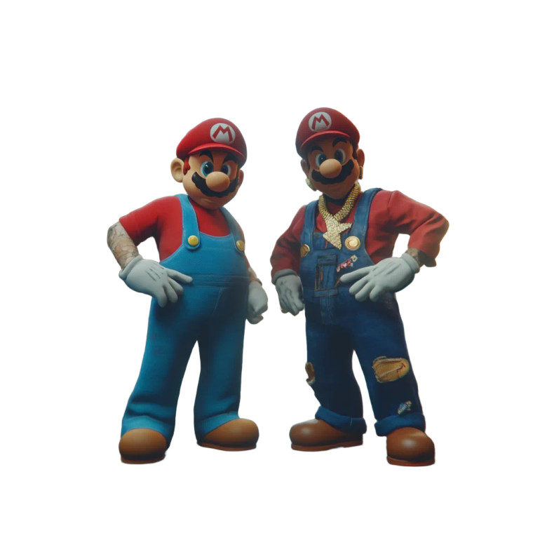 Mario Bros Rappers Vinyl Car Decal Sticker – Waterproof & UV-Resistant 8"