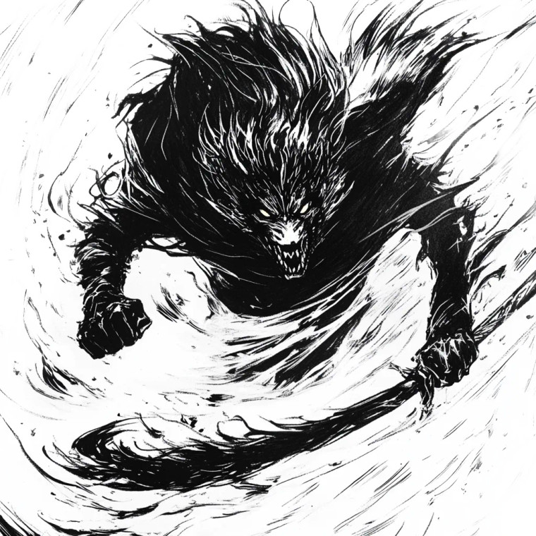 Spectral Wolf Reaper Vinyl Car Decal Sticker – Waterproof & UV-Resistant 8"