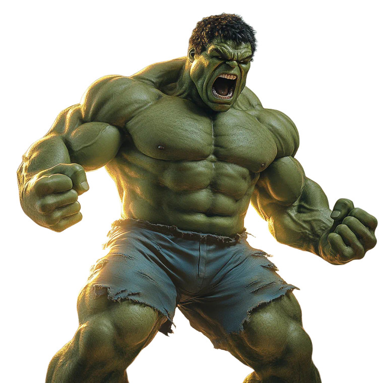 Stylized Hulk Roaring Vinyl Car Decal Sticker – Waterproof & UV-Resistant 8"