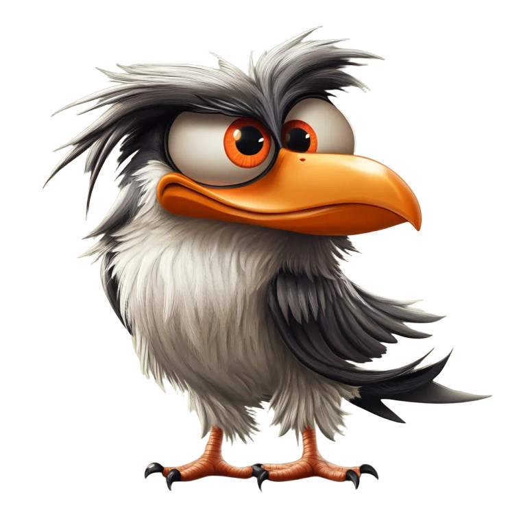 Evil Mocking Bird Vinyl Car Decal Sticker – Waterproof & UV-Resistant 8"