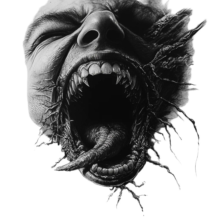 Crawling Demon Tattoo Vinyl Car Decal Sticker – Waterproof & UV-Resistant 8"