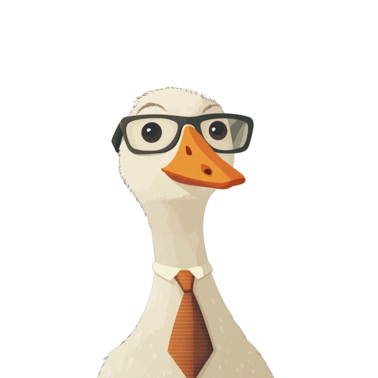 Goose In Glasses Vinyl Car Decal Sticker – Waterproof & UV-Resistant 8"