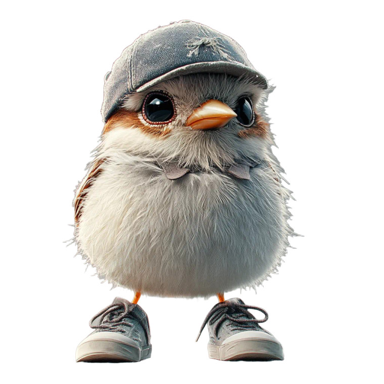 Sly Sparrow Vinyl Car Decal Sticker – Waterproof & UV-Resistant 8"