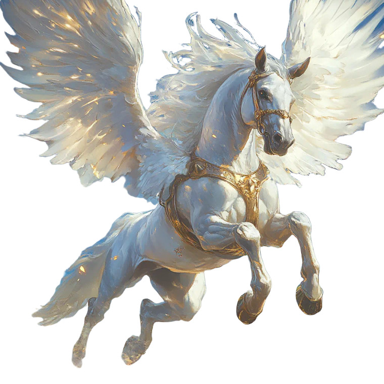 Majestic Galloping Pegasus Vinyl Car Decal Sticker – Waterproof & UV-Resistant 8"
