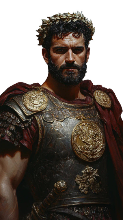 Emperor Commodus Portrait Vinyl Car Decal Sticker – Waterproof & UV-Resistant 8"
