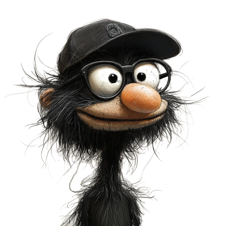 Crazy Muppet Design Vinyl Car Decal Sticker – Waterproof & UV-Resistant 8"