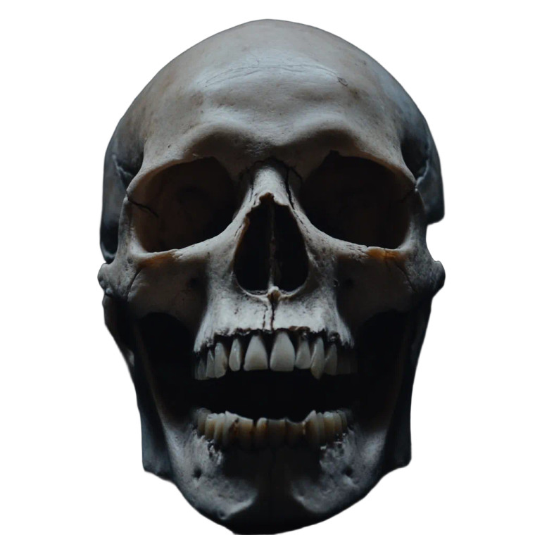 Menacing Skull Vinyl Car Decal Sticker – Waterproof & UV-Resistant 8"