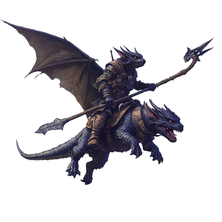 Kobold Dragon Rider Vinyl Car Decal Sticker – Waterproof & UV-Resistant 8"