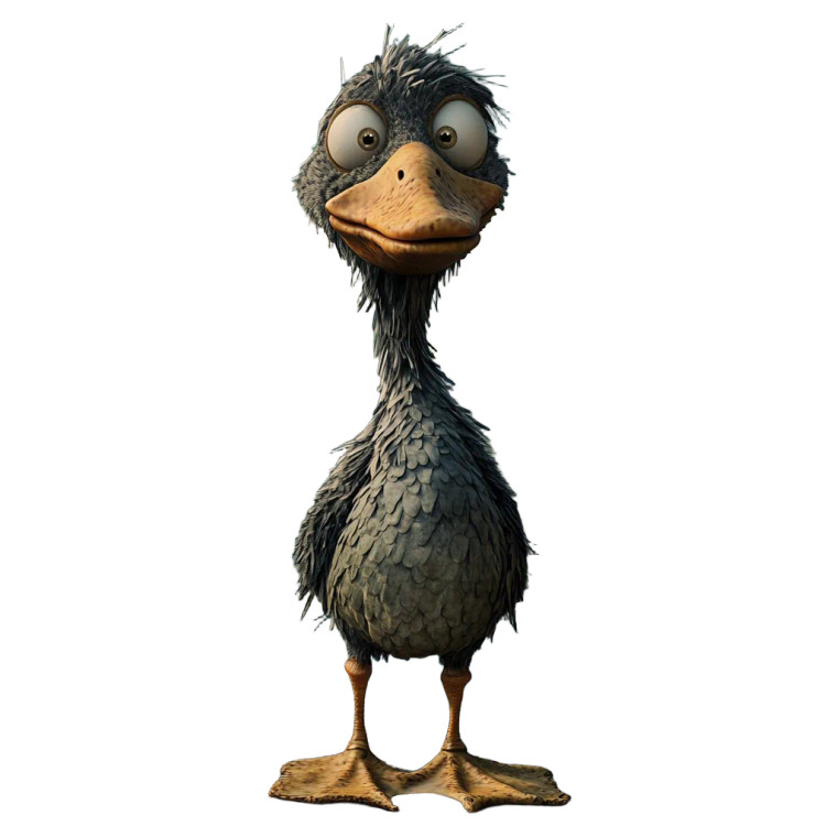 Crazy Looking Duck Vinyl Car Decal Sticker – Waterproof & UV-Resistant 8"