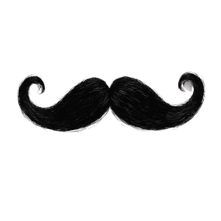 2D Mustache Vinyl Car Decal Sticker – Waterproof & UV-Resistant 8"