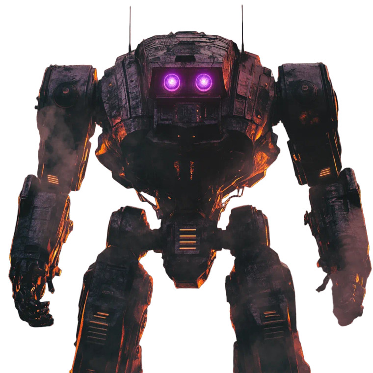 Dystopian Mech Titan V2 Vinyl Car Decal Sticker – Waterproof & UV-Resistant 8"